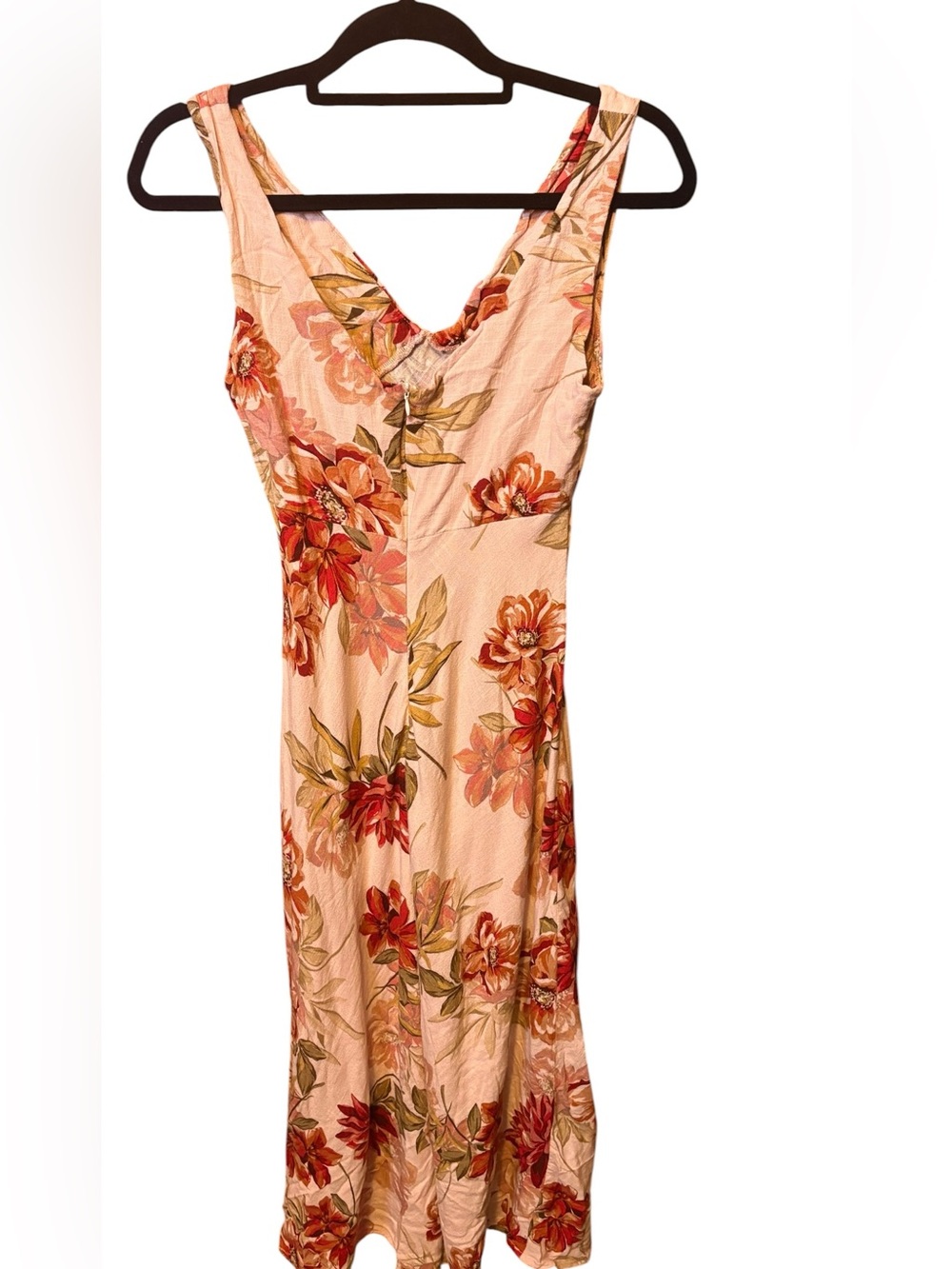 Anthropologie Paper Heart Floral Maxi Dress Blush Pink Cottagecore XS - Picture 5 of 7